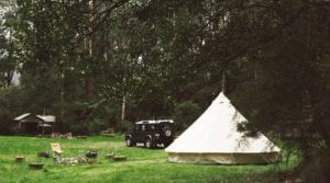 Bell tent back-view