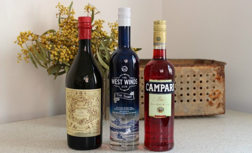 Negroni is made with equal parts gin, Campari and sweet vermouth