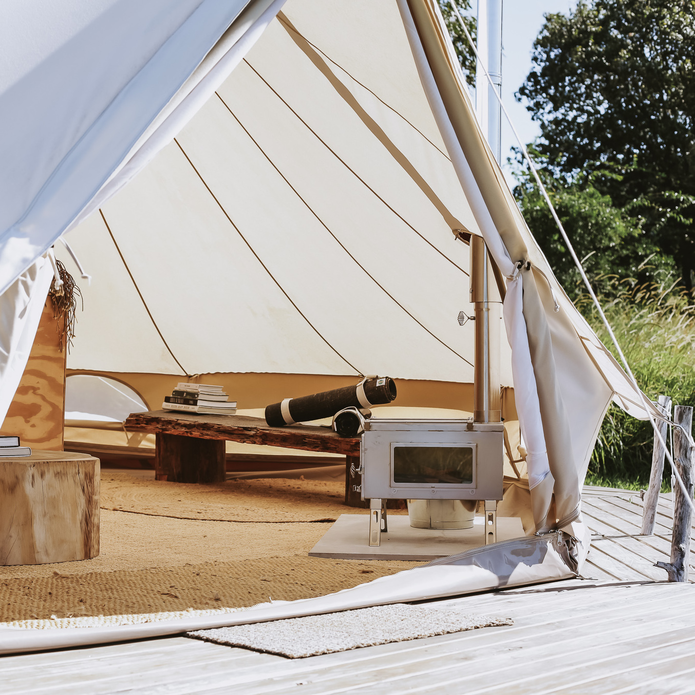 Image of SAVE $370 Classic 5m Bell Tent + Nomad View Stove Bundle