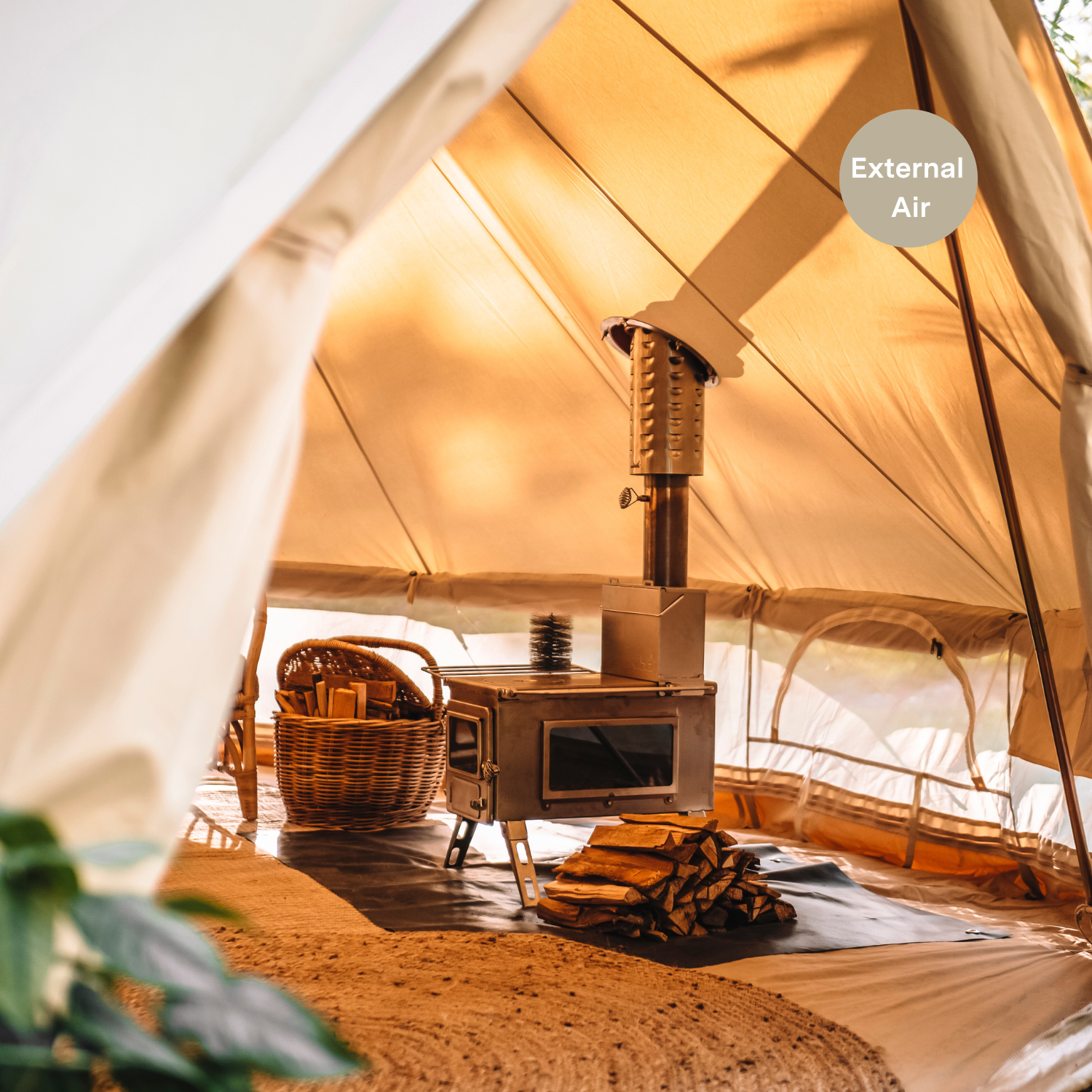 Image of SAVE $380 5m Classic Bell Tent + Nomad PLUS External Air Bundle