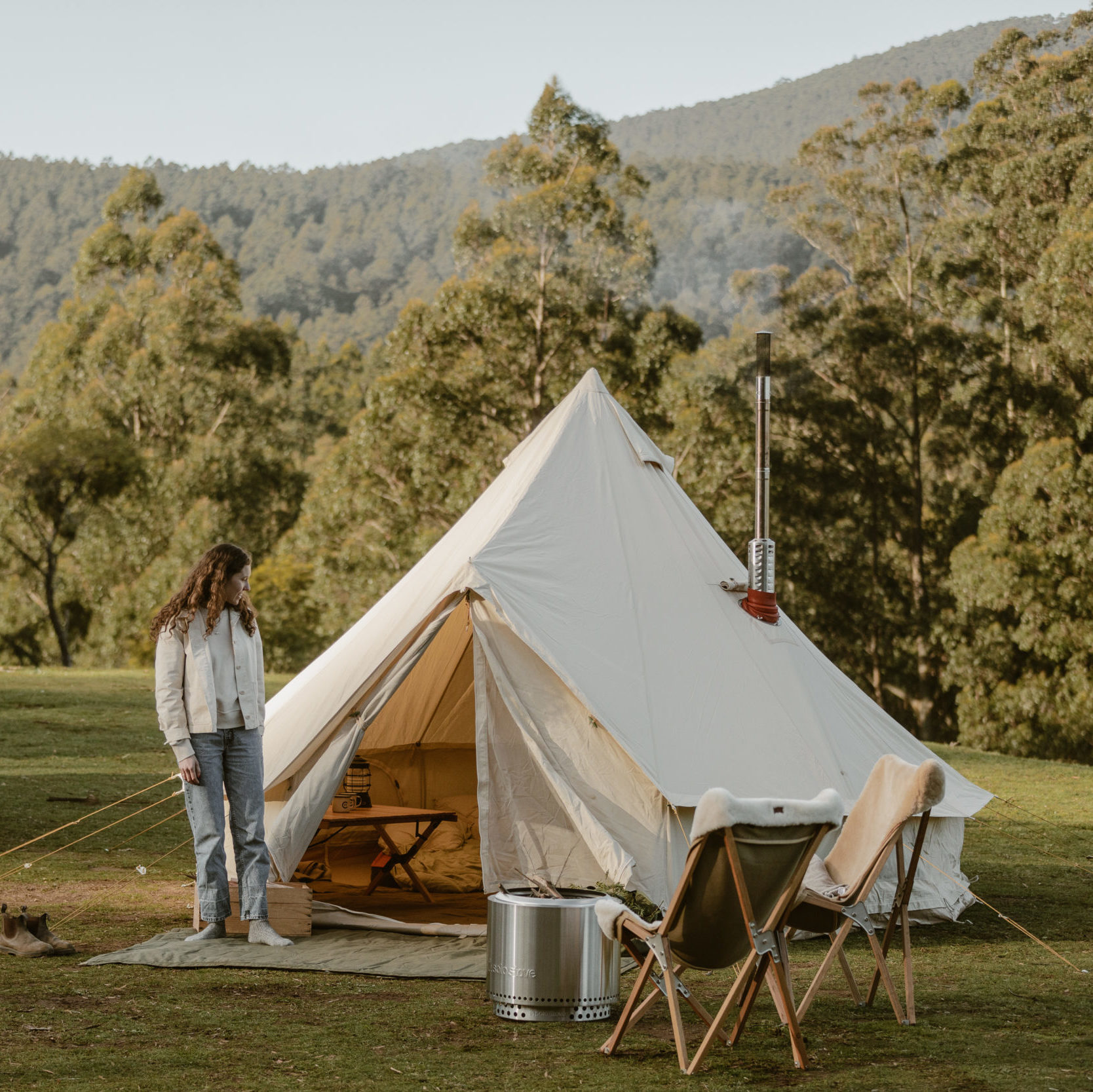 Image of SAVE $290 Classic 4.5m Bell Tent + Nomad View Stove Bundle