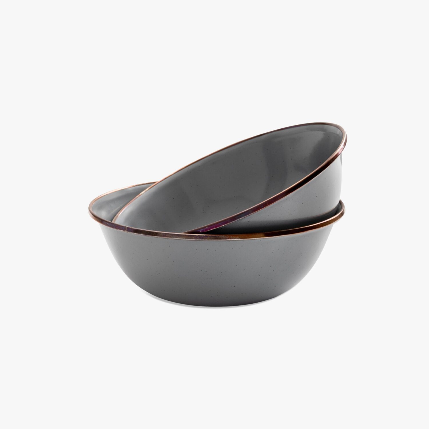 Barebones Enamel Bowl set of 2 - Slate Grey
