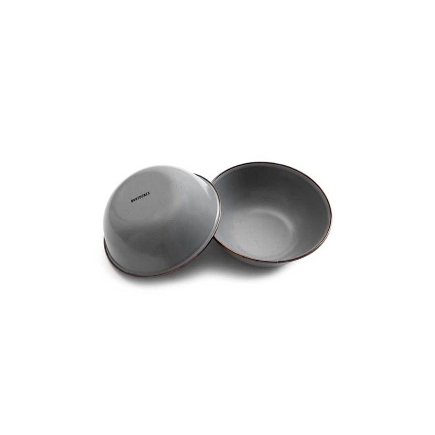 Barebones Enamel Bowl set of 2 - Slate Grey - Image 2