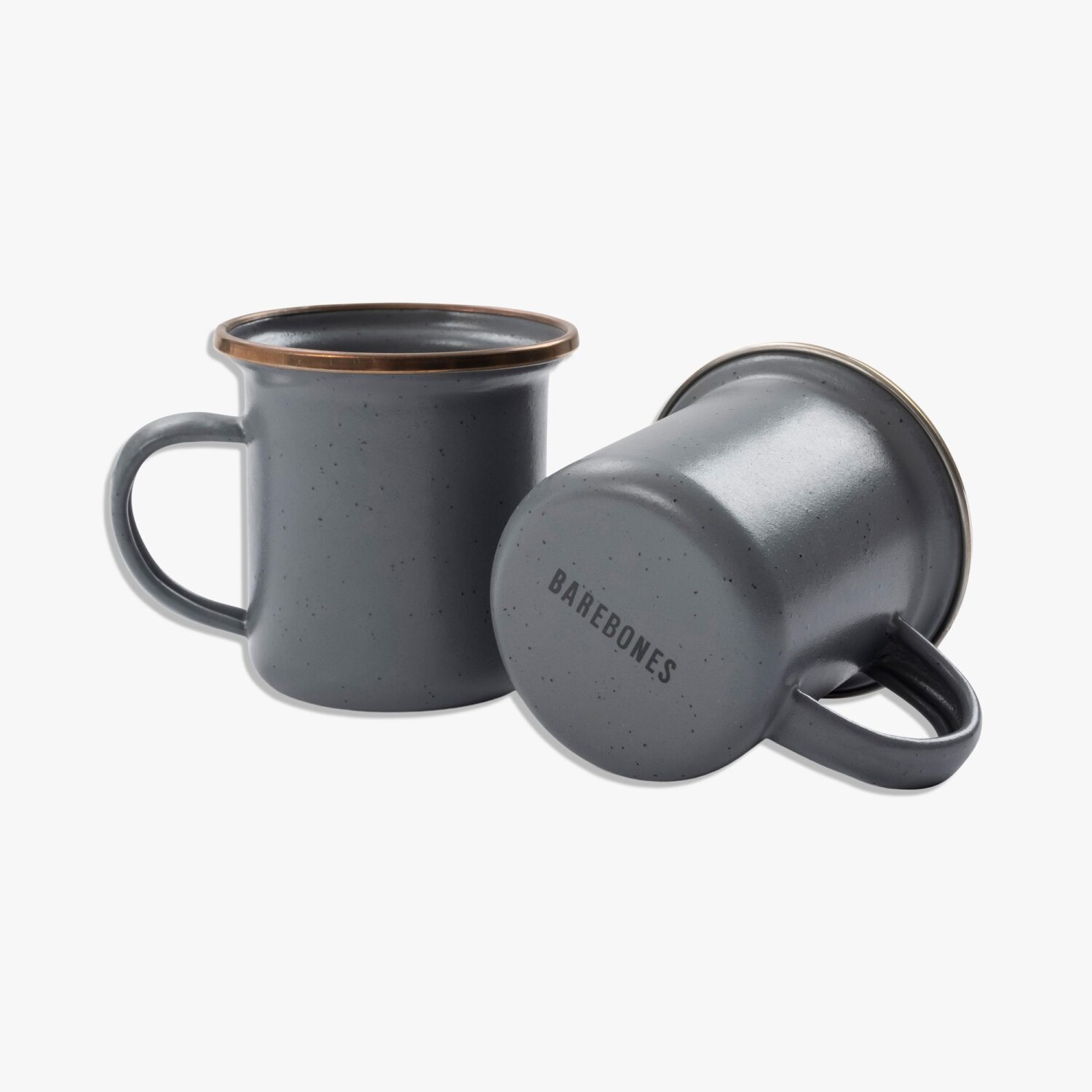 Barebones Enamel Espresso Cup Set - Slate Grey