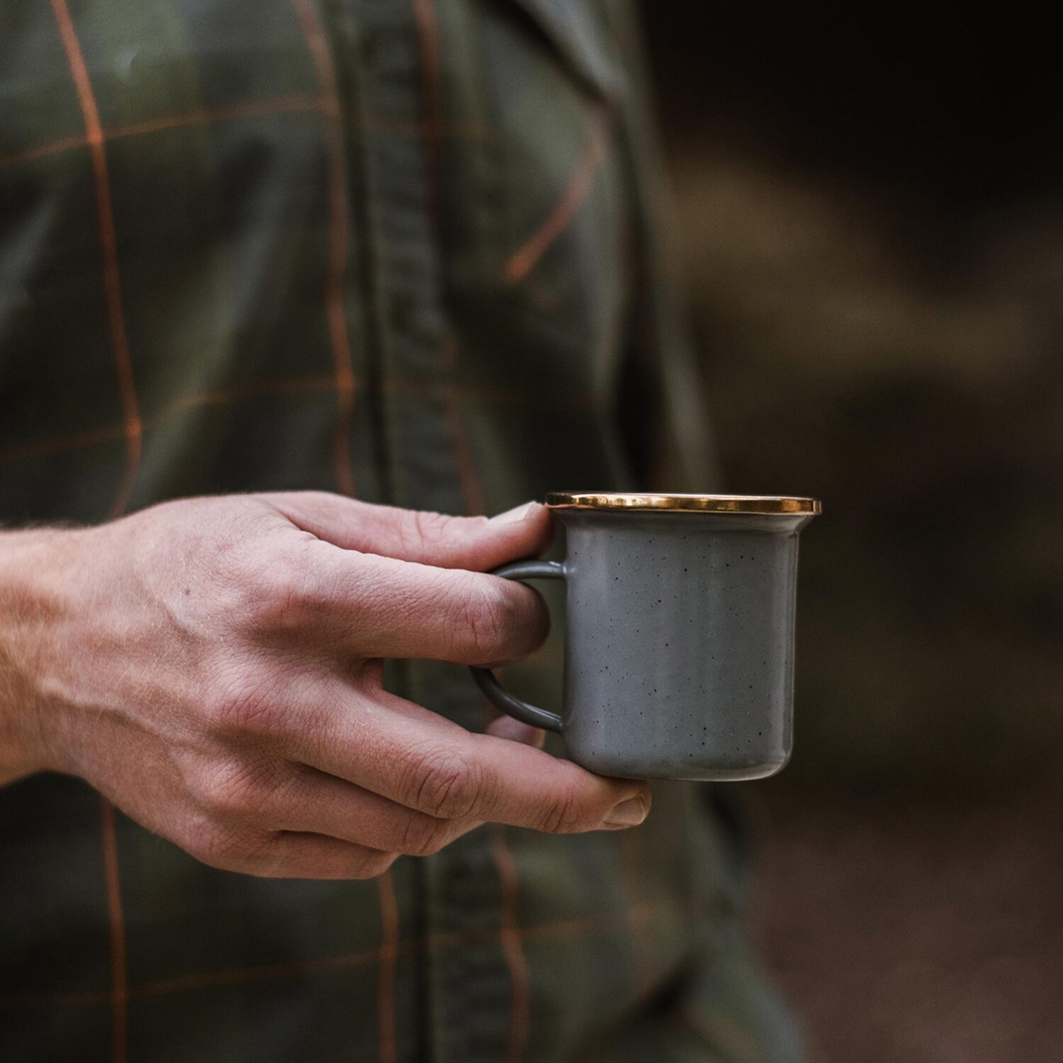 Barebones Enamel Espresso Cup Set - Slate Grey - Image 4