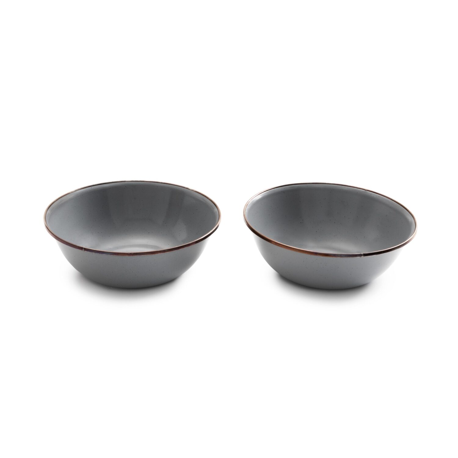 Barebones Enamel Bowl set of 2 - Slate Grey - Image 4