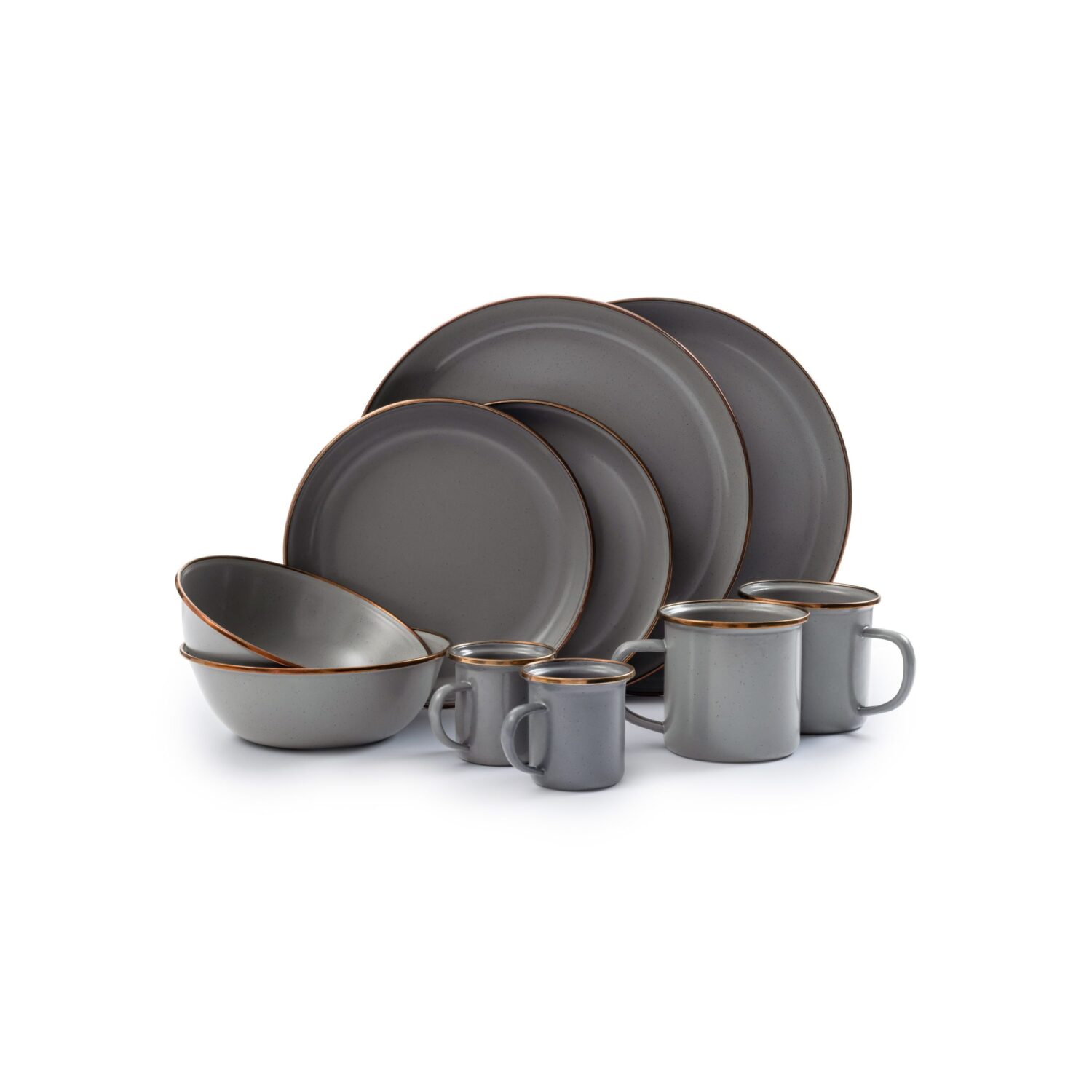 Barebones Enamel Espresso Cup Set - Slate Grey - Image 3